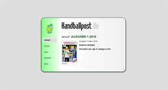 Desktop Screenshot of handballpost.de